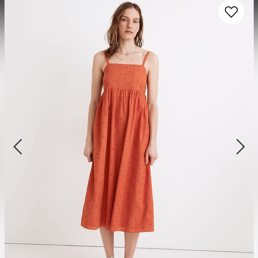 Madewell Eyelet Summertime Cami Midi Dress Size Medium